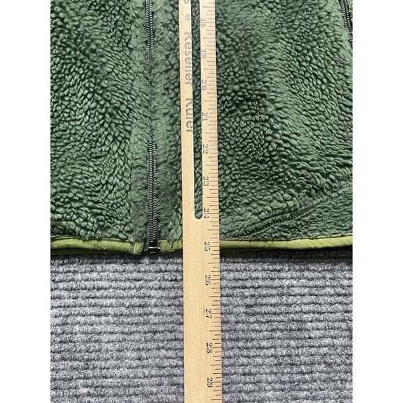 Patagonia Vest Men's  Medium Retro-X Deep Pile Fleece Sherpa Forest Green Hike - Picture 6 of 10